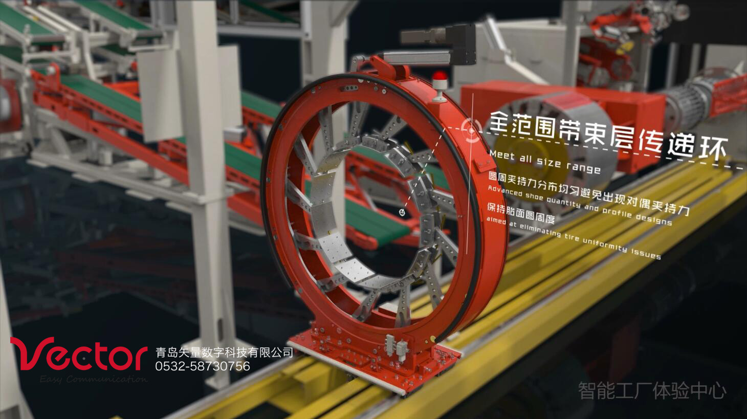 輪胎成型機動畫，工業動畫