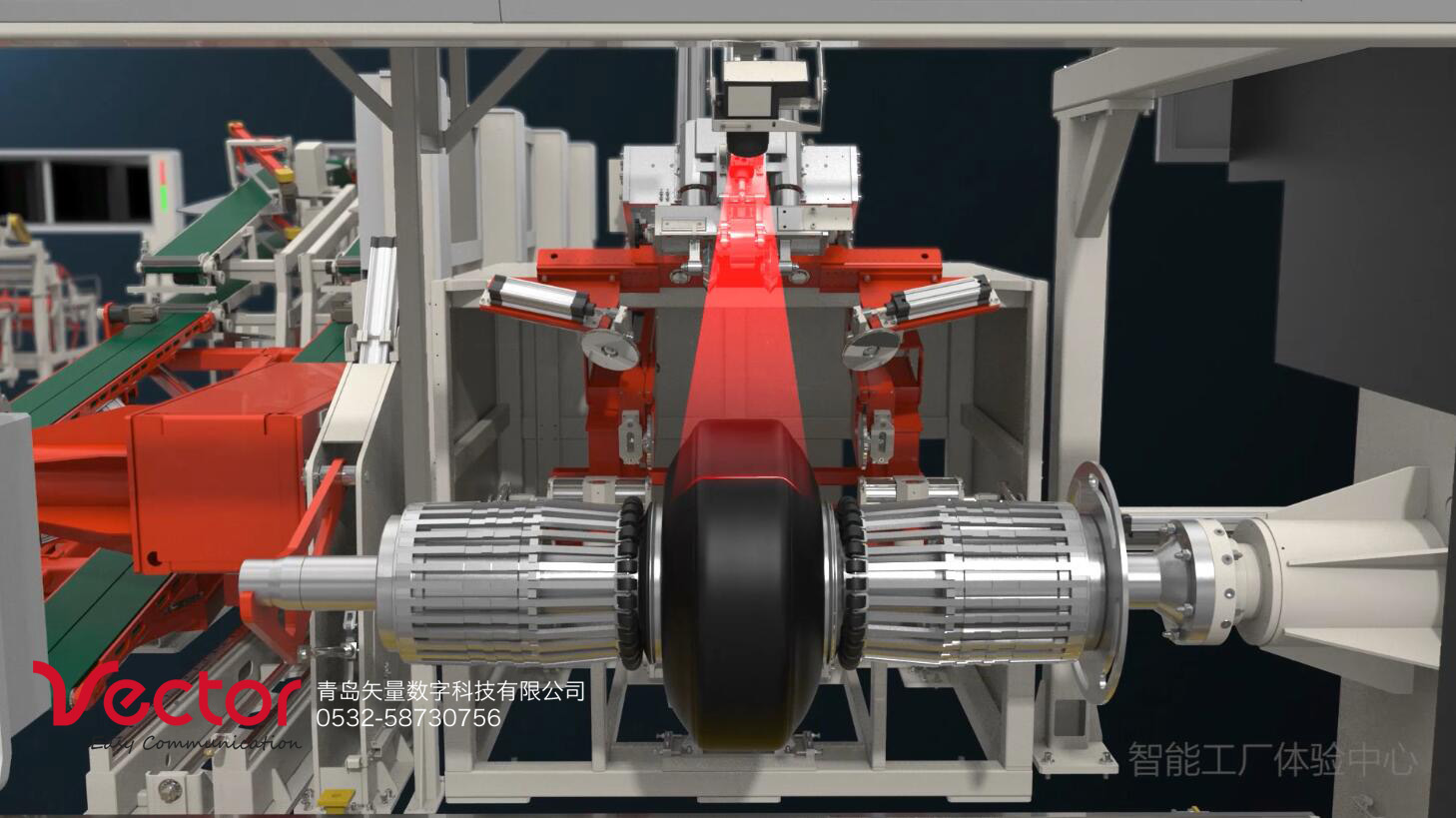 輪胎成型機動畫，工業動畫