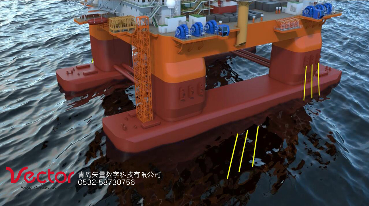 海上平臺動畫，海洋三維動畫